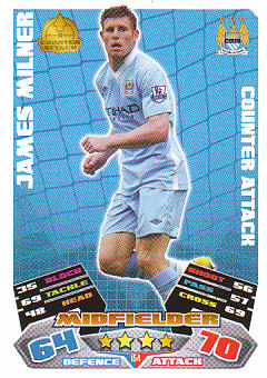 James Milner Manchester City 2011/12 Topps Match Attax #154